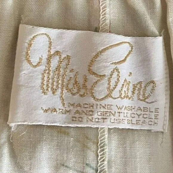 Vintage Miss Elaine Women Size S Floral Ruffle Maxi Dress 70s Retro Boho Peasant - Picture 9 of 17